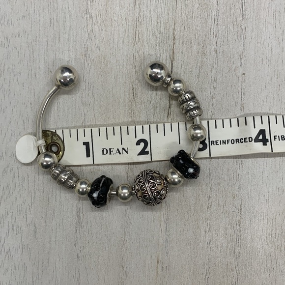 Sterling Silver Cuff Charm Bracelet #Mothers Day - Picture 2 of 4